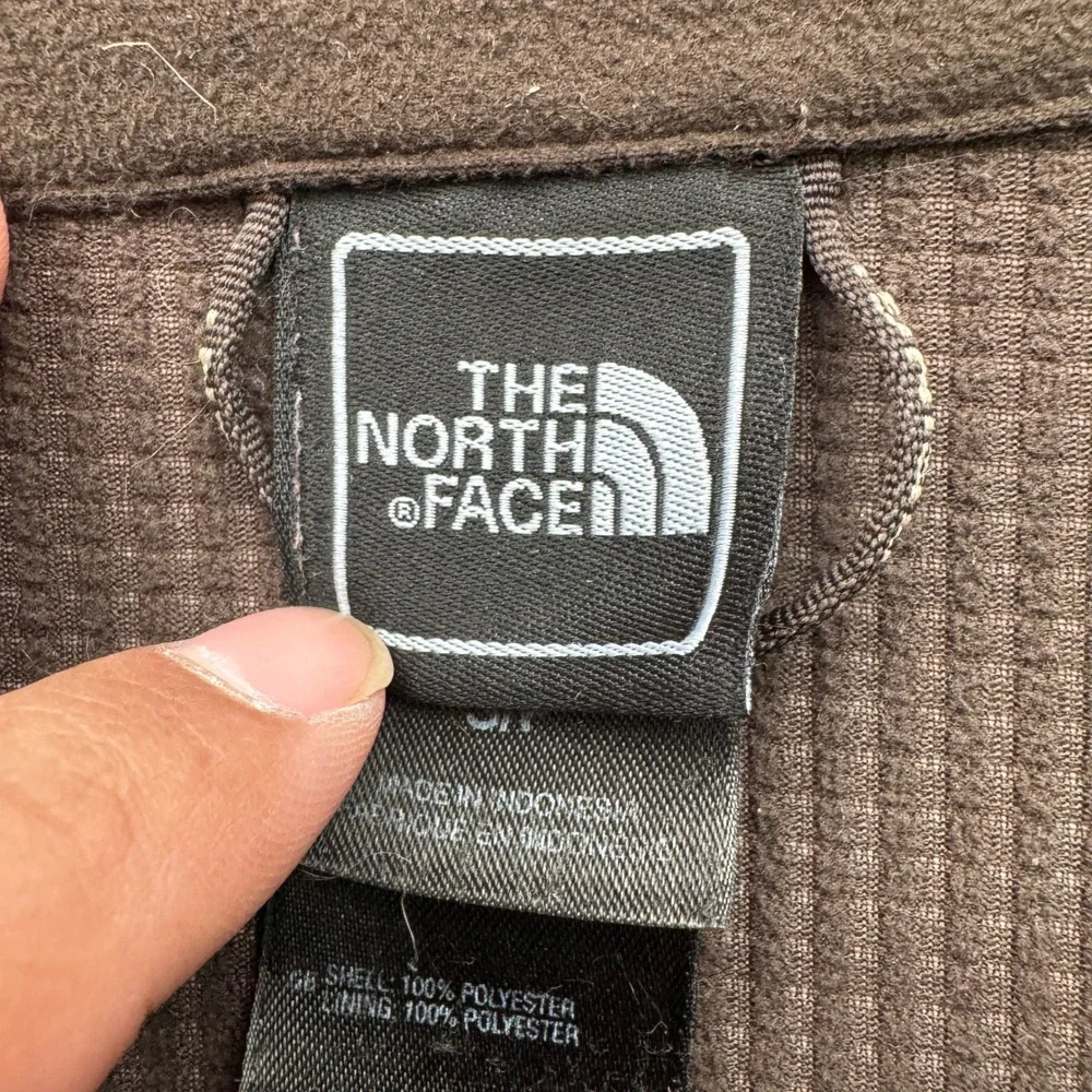 The North Face WindWall Fleece Jacket Mens Small‎ Brown Full Zip Outdoor
